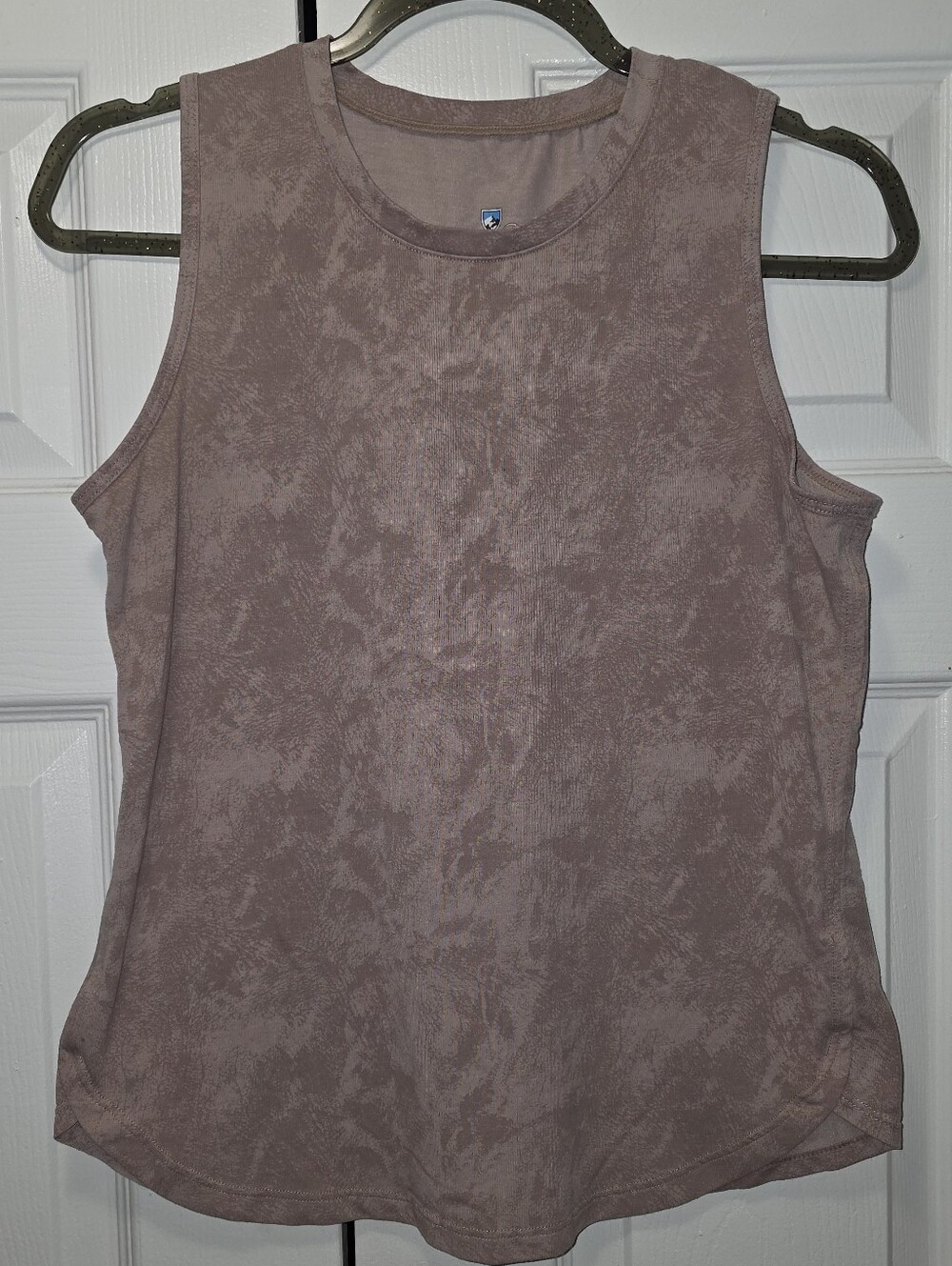 Kuhl Marbled Cream And Tan Split Hem Tank Top Size XS